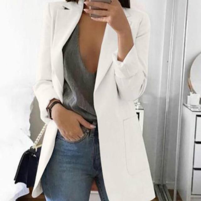 Casual Lapel Slim Cardigan Women's Temperament Wild Suit