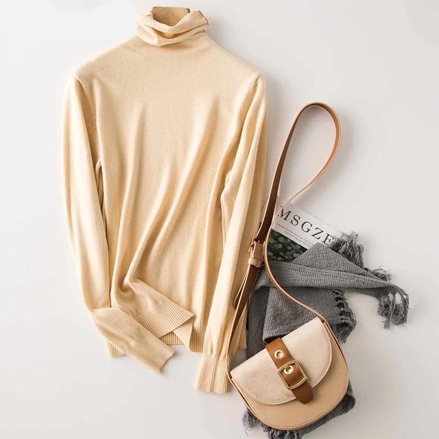 Turtleneck Pullover Knitted Sweater