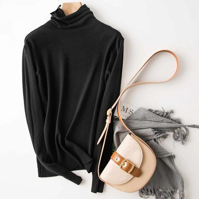 Turtleneck Pullover Knitted Sweater