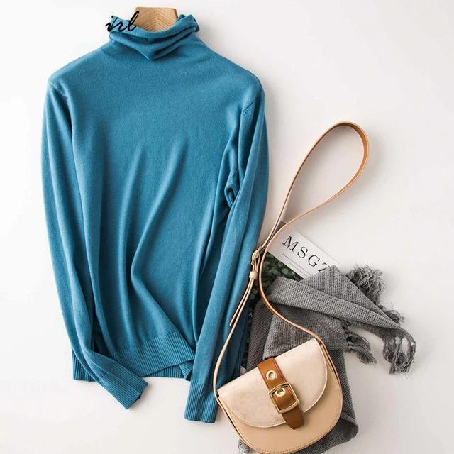 Turtleneck Pullover Knitted Sweater