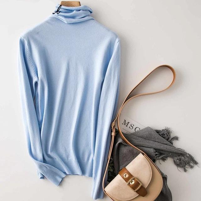 Turtleneck Pullover Knitted Sweater