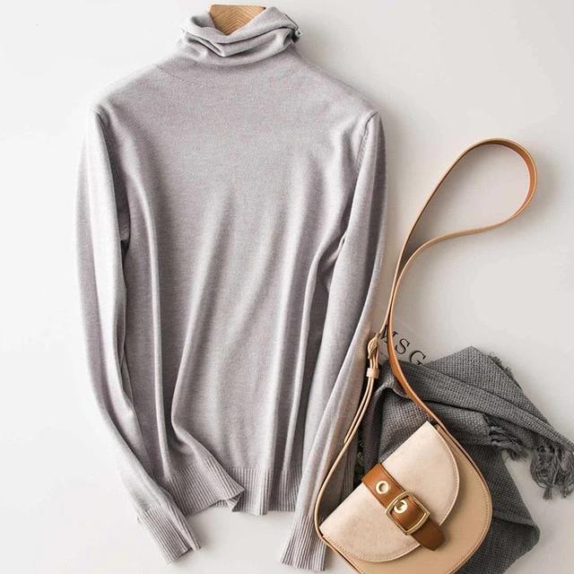 Turtleneck Pullover Knitted Sweater