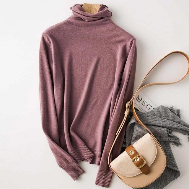 Turtleneck Pullover Knitted Sweater