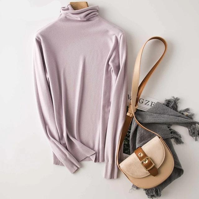 Turtleneck Pullover Knitted Sweater