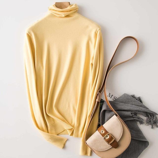 Turtleneck Pullover Knitted Sweater