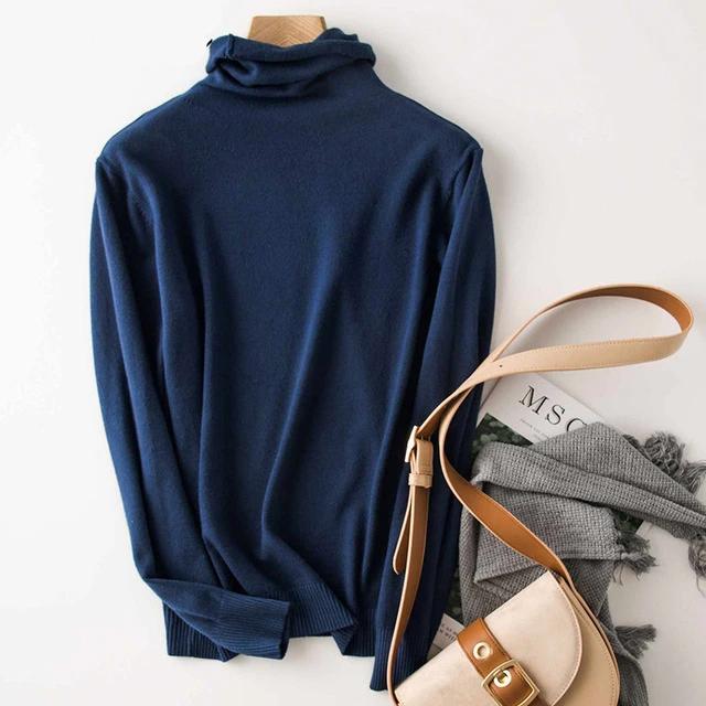 Turtleneck Pullover Knitted Sweater