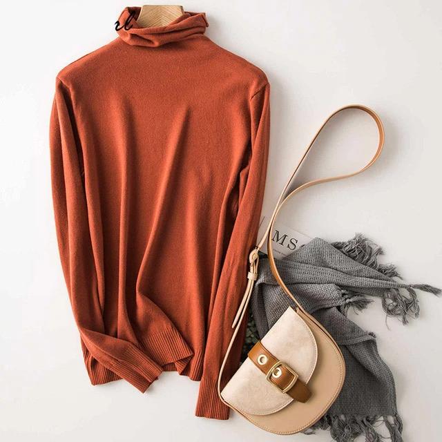 Turtleneck Pullover Knitted Sweater