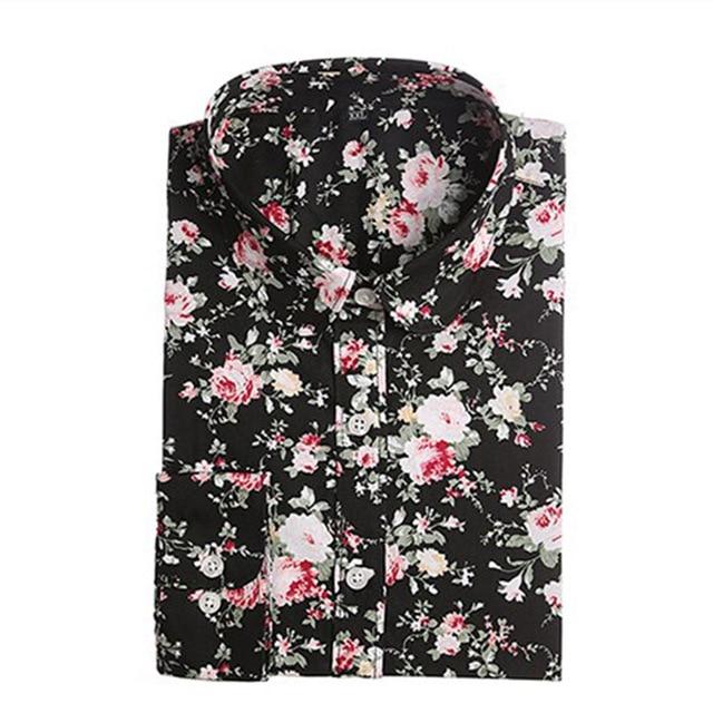 Long Sleeve Cotton Floral Blouse