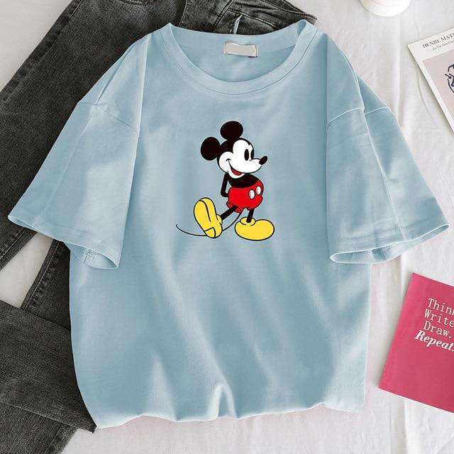 Plus Size Mickey Mouse Printed T-shirt