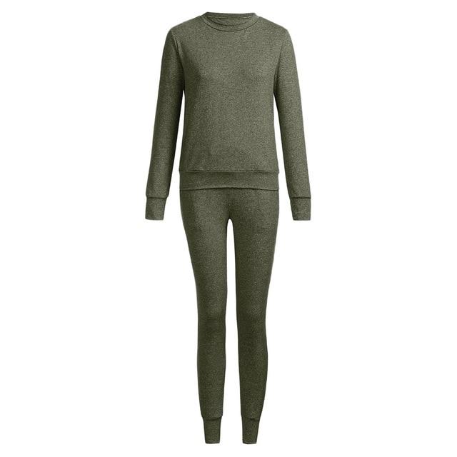 Casual O-Neck Drawstring Pullover Joggers