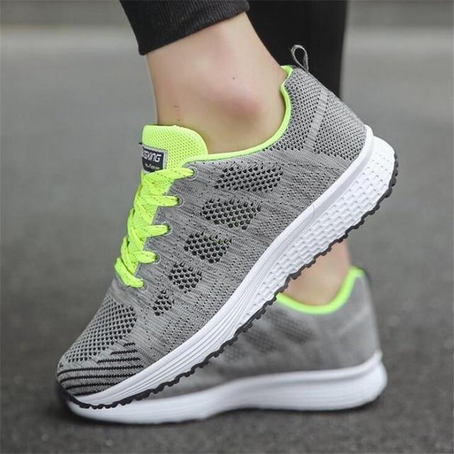 Breathable Lace-Up Mesh Sneakers