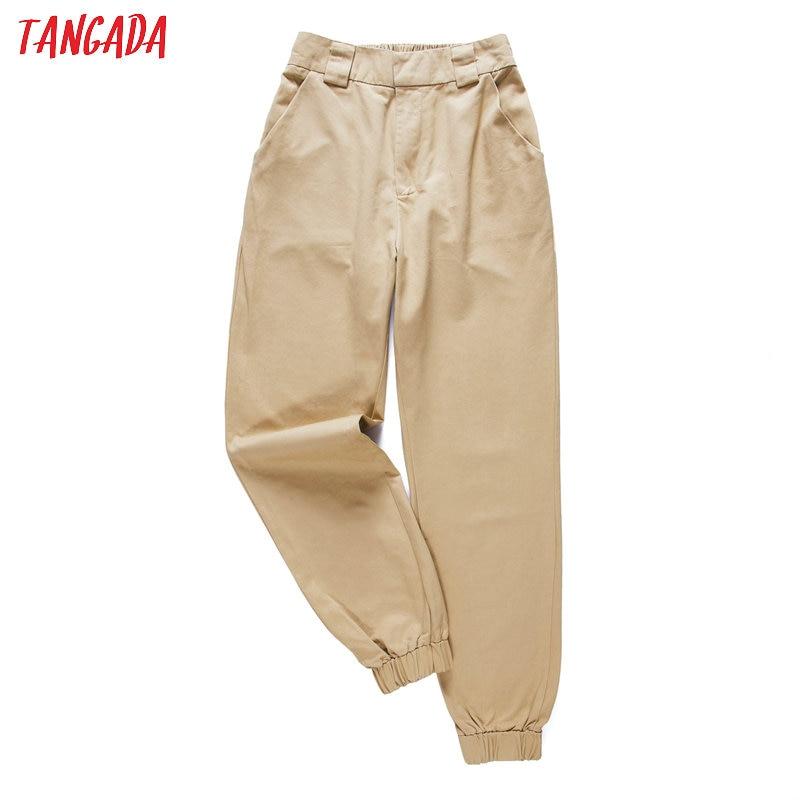 Tangada fashion woman pants women cargo high waist pants loose  trousers joggers female sweatpants streetwear 5A02 - Stylesma