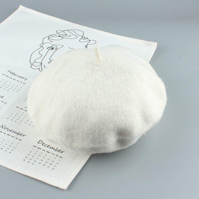 Wool Solid Color Bonnet Cap - Stylesma