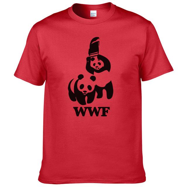 Wrestling Panda Short Sleeve Cool Camiseta T Shirt