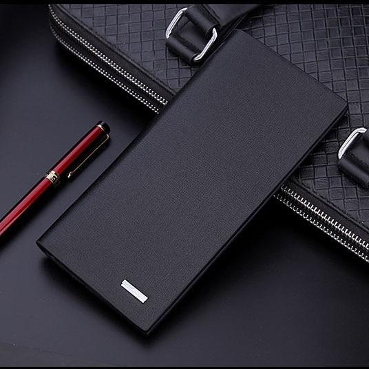 Microfiber Genuine Leather long Casual Wallet