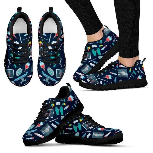 Cartoon Printed  Breath Mesh Flat Shoes - Stylesma