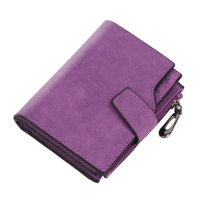PU Leather Round Zipper Leather Wallet