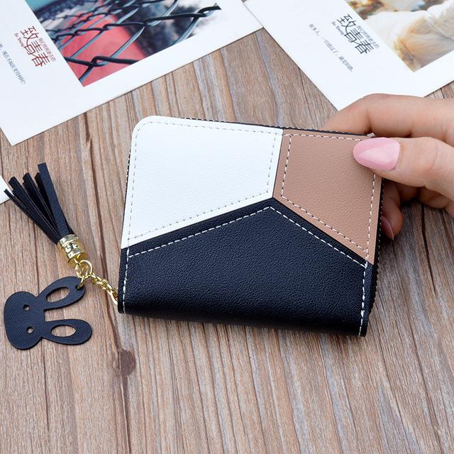 PU Leather Round Zipper Leather Wallet