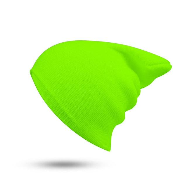 Cotton Blends Solid Warm Soft HIP HOP Knitted Hat