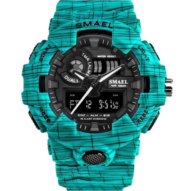 LED Military Digital 50m Waterproof Sports Watch