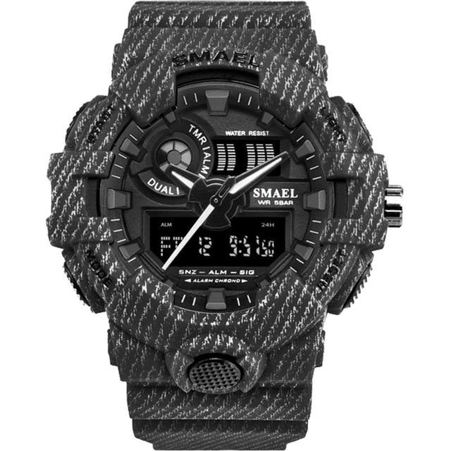 LED Military Digital 50m Waterproof Sports Watch