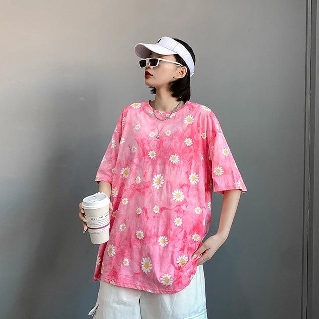 Letters Stripe O-Neck Regular Casual T-Shirt