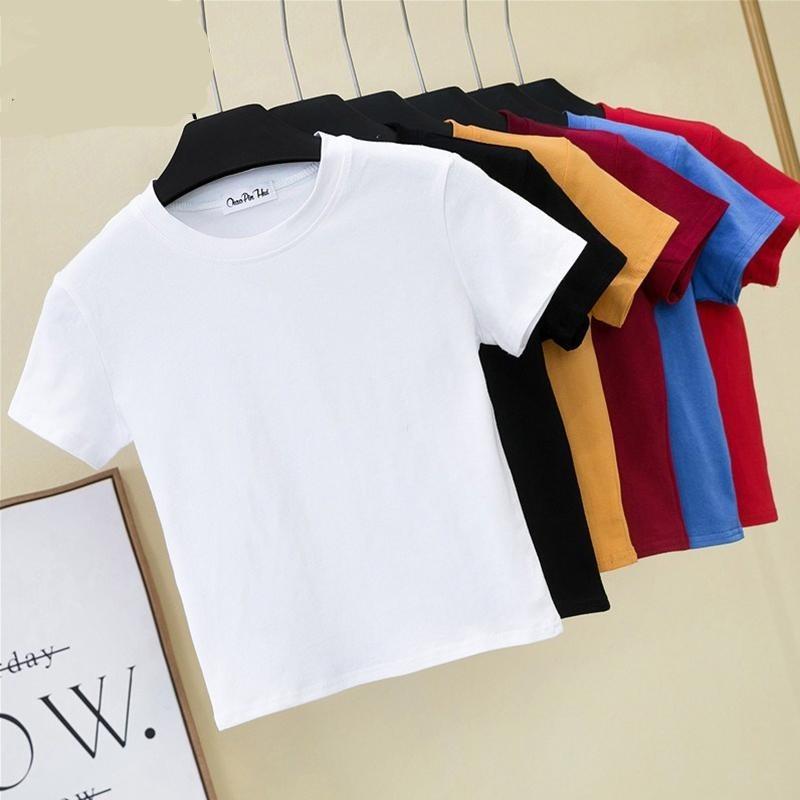 Solid Cotton O-Neck Short Sleeve T-shirt - Stylesma