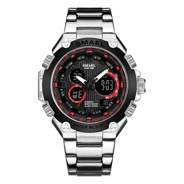 Military Sport LED Analog Stainless Steel Watch - Stylesma