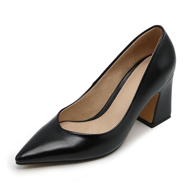 Pointed Toe Pumps Solid Color High Heels