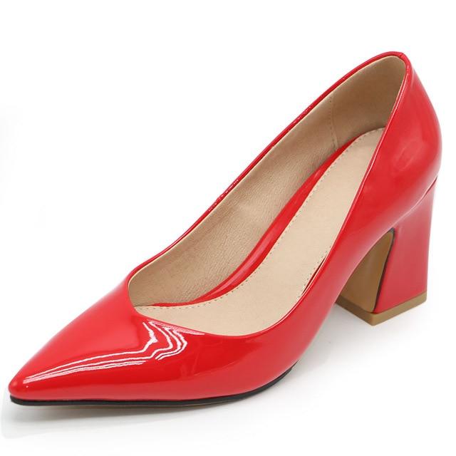 Pointed Toe Pumps Solid Color High Heels