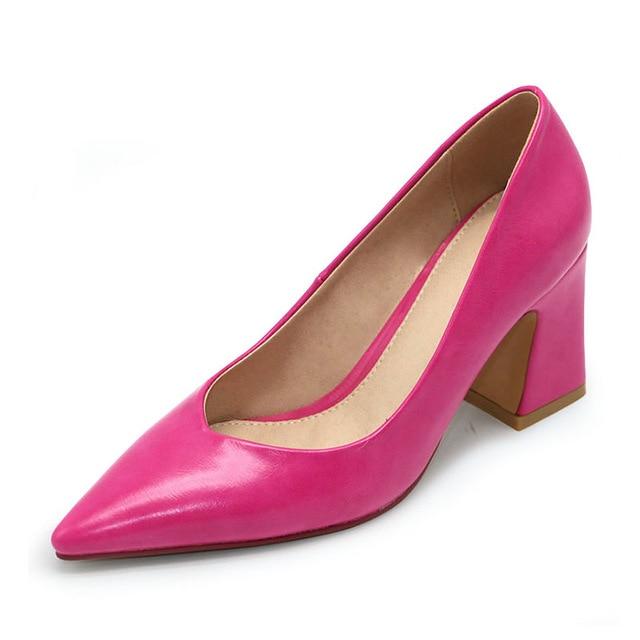 Pointed Toe Pumps Solid Color High Heels