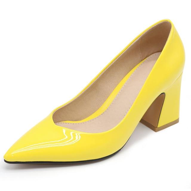Pointed Toe Pumps Solid Color High Heels