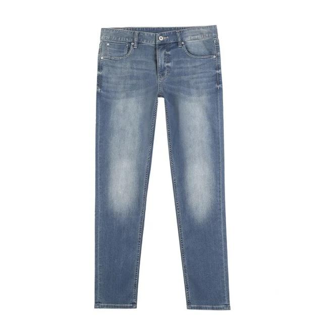 Stretch Loose fit Solid Straight Jeans
