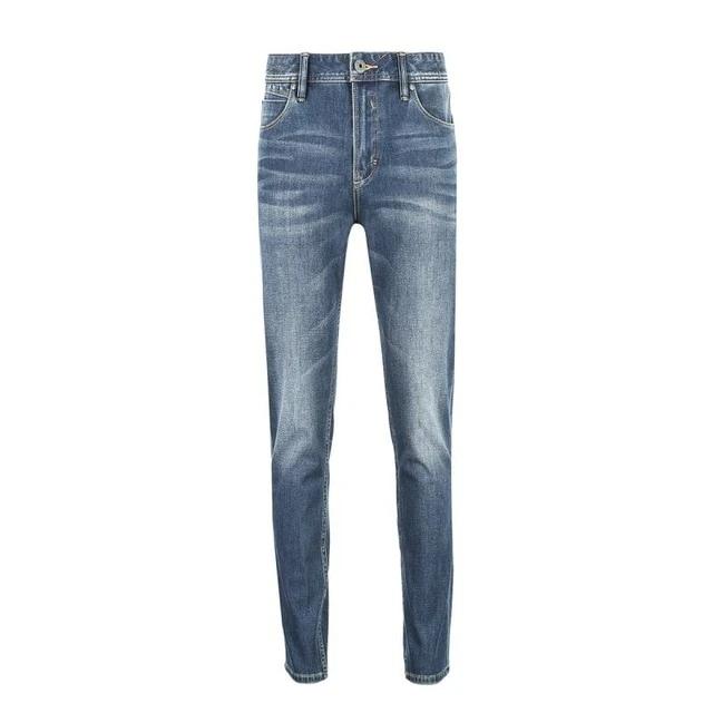 Stretch Loose fit Solid Straight Jeans
