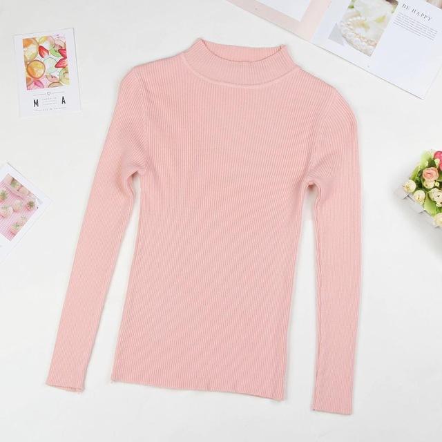 Casual Slim Pullover Knitted Long Sleeve Turtleneck Sweater - Stylesma