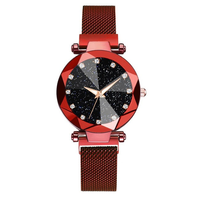 Stainless Steel Magnetic Casual Wrist Watch