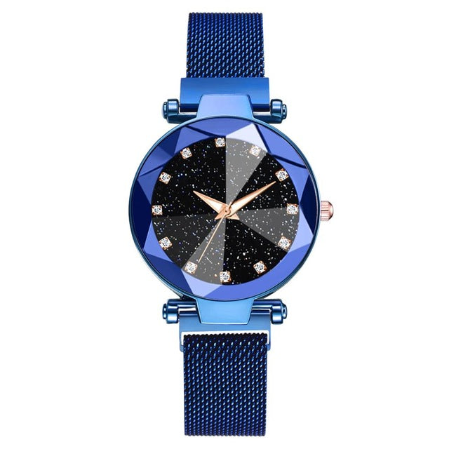 Stainless Steel Magnetic Casual Wrist Watch