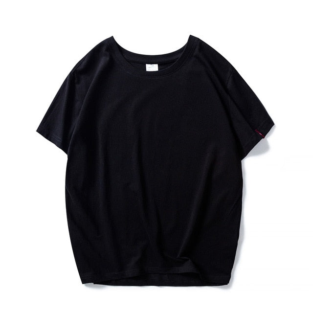 Solid Cotton Simple Colour Short Sleeve T Shirt