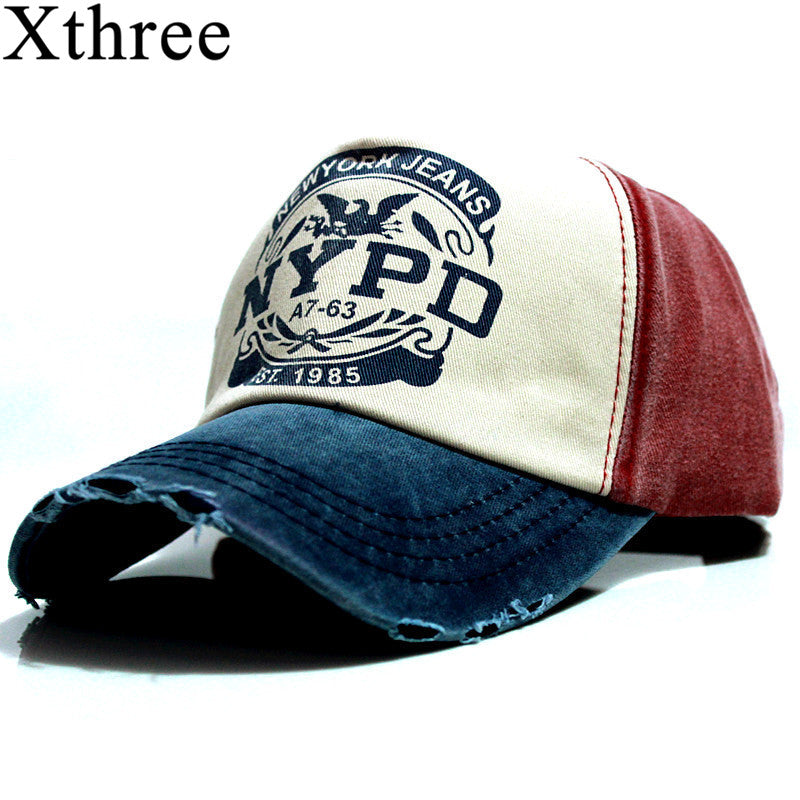 xthree wholsale brand cap baseball cap fitted hat Casual cap gorras 5 panel hip hop snapback hats wash cap for men women unisex - Stylesma
