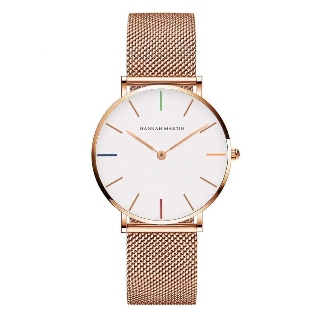 Quartz Movement Stainless Steel Mesh Waterproof Wrist Watch - Stylesma