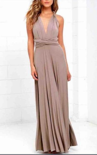 Multiway Wrap Convertible Boho Maxi Club Dress