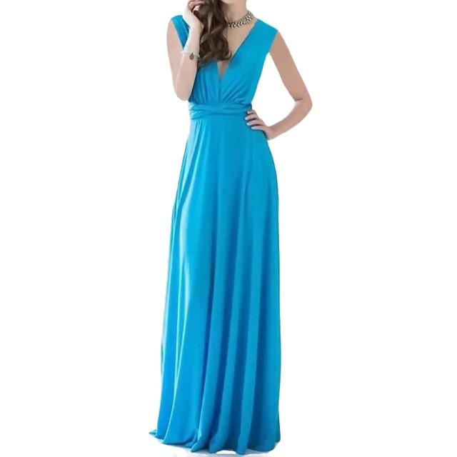 Multiway Wrap Convertible Boho Maxi Club Dress