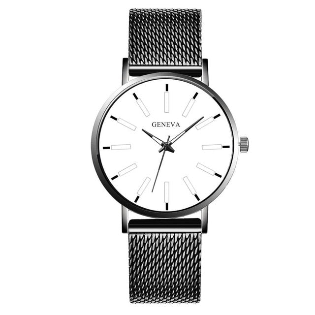 Ultra-Thin Stainless Steel Band Men's Wrist Watch