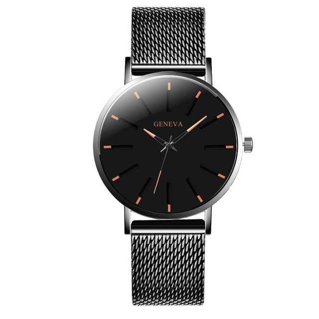 Ultra-Thin Stainless Steel Band Men's Wrist Watch