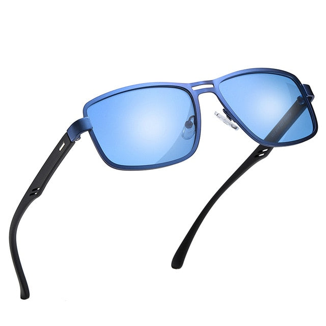 Polarized Metal Square Frame Sun Glasses
