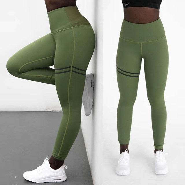 Fashion Polyester V-Waist Push Up Leggings