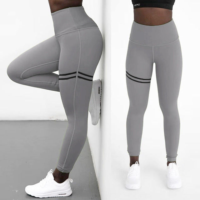 Fashion Polyester V-Waist Push Up Leggings - Stylesma
