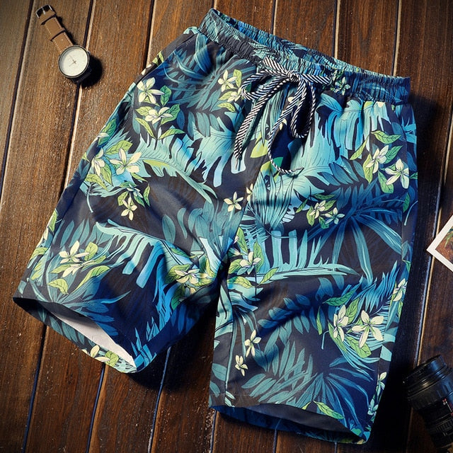 Printed Quick Dry Causal Drawstring Short