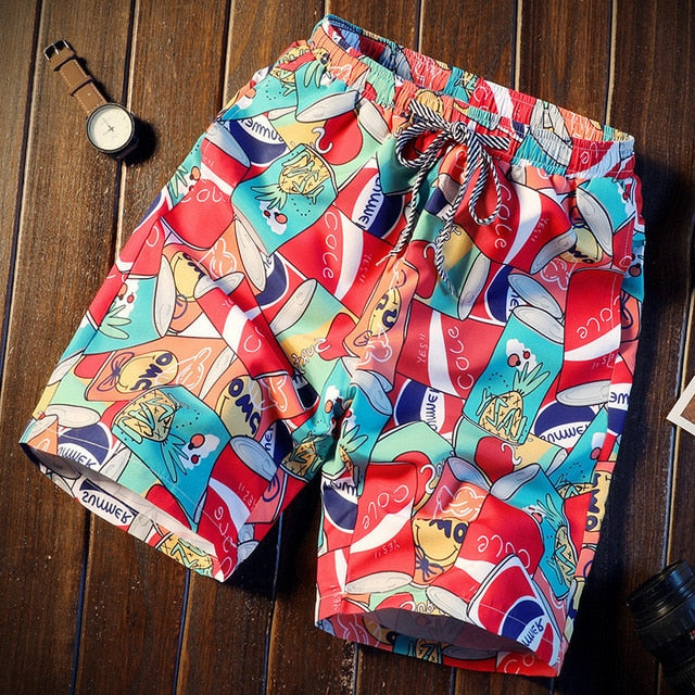 Printed Quick Dry Causal Drawstring Short