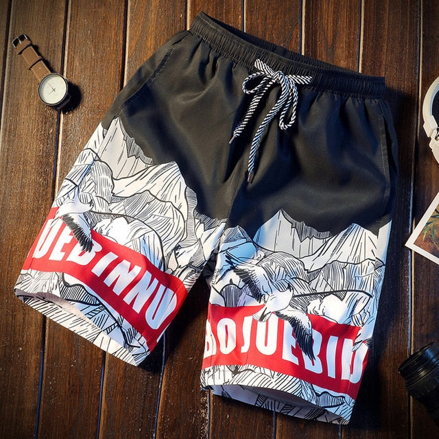 Printed Quick Dry Causal Drawstring Short